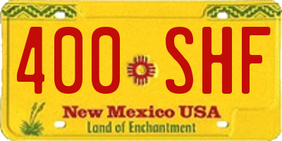 NM license plate 400SHF
