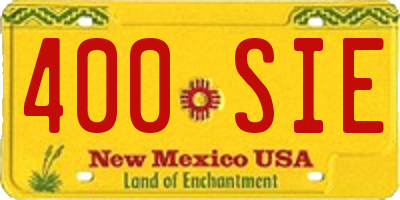 NM license plate 400SIE