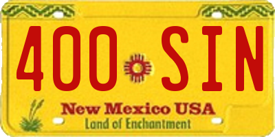 NM license plate 400SIN