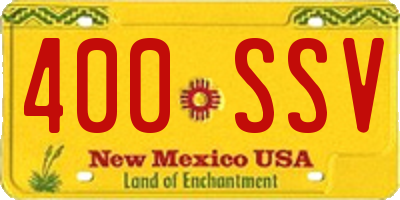 NM license plate 400SSV