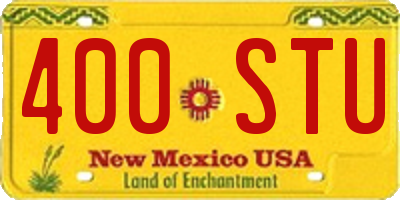 NM license plate 400STU