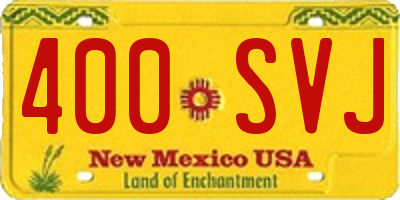 NM license plate 400SVJ