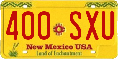 NM license plate 400SXU