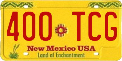 NM license plate 400TCG