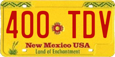 NM license plate 400TDV