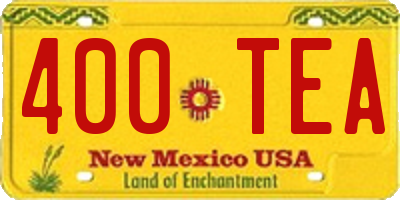 NM license plate 400TEA