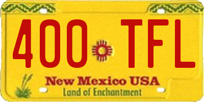 NM license plate 400TFL