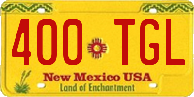 NM license plate 400TGL