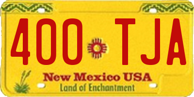 NM license plate 400TJA
