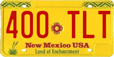 NM license plate 400TLT