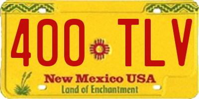 NM license plate 400TLV