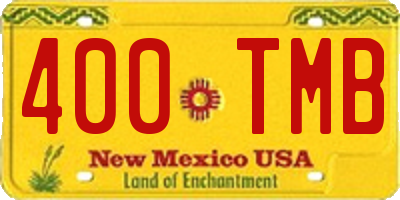 NM license plate 400TMB