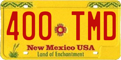 NM license plate 400TMD