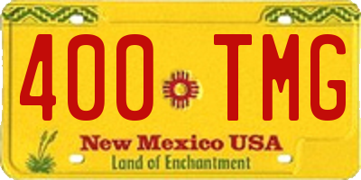 NM license plate 400TMG