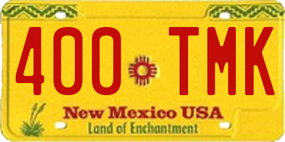 NM license plate 400TMK