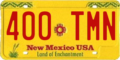 NM license plate 400TMN