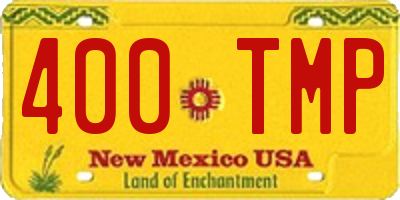 NM license plate 400TMP