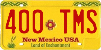 NM license plate 400TMS