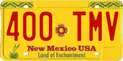 NM license plate 400TMV