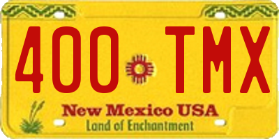 NM license plate 400TMX