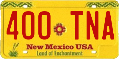 NM license plate 400TNA