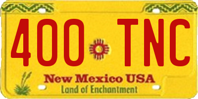 NM license plate 400TNC