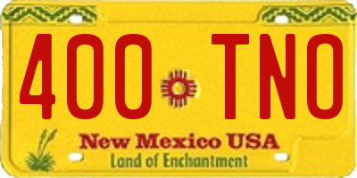 NM license plate 400TNO