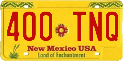 NM license plate 400TNQ