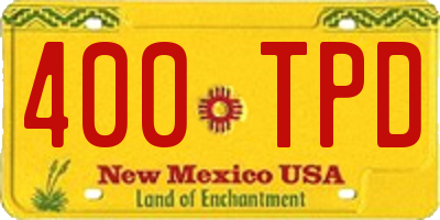 NM license plate 400TPD