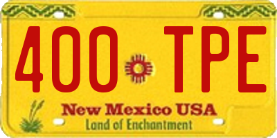 NM license plate 400TPE