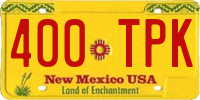 NM license plate 400TPK