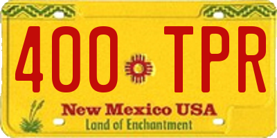 NM license plate 400TPR