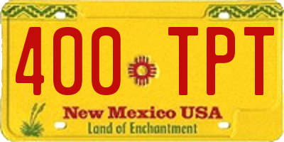 NM license plate 400TPT