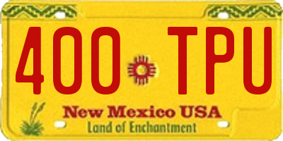 NM license plate 400TPU