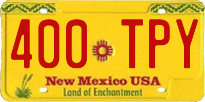 NM license plate 400TPY