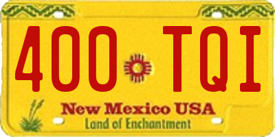 NM license plate 400TQI