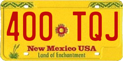NM license plate 400TQJ