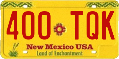 NM license plate 400TQK
