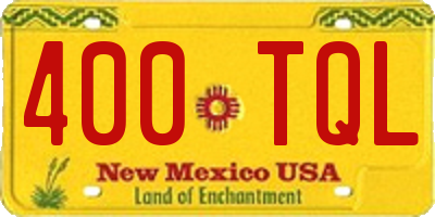 NM license plate 400TQL