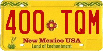 NM license plate 400TQM