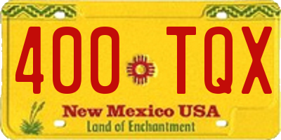 NM license plate 400TQX