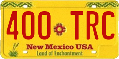 NM license plate 400TRC