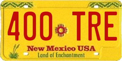 NM license plate 400TRE