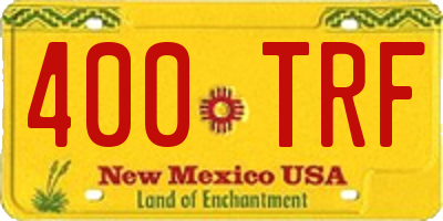 NM license plate 400TRF