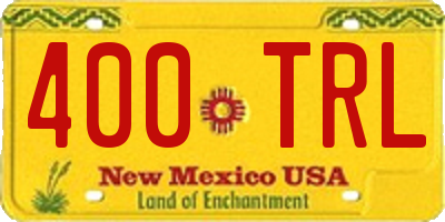 NM license plate 400TRL
