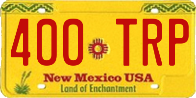 NM license plate 400TRP