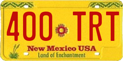NM license plate 400TRT