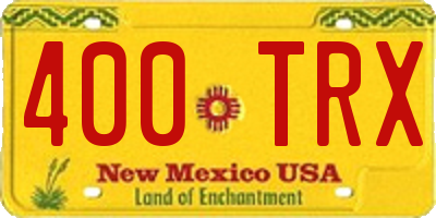 NM license plate 400TRX