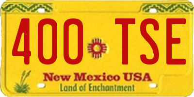 NM license plate 400TSE