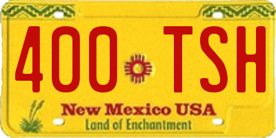 NM license plate 400TSH